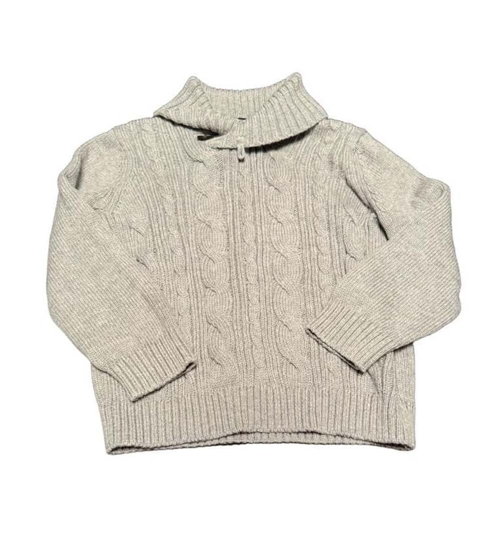 Gymboree Gray Cable Knit Turtleneck Cotton Sweater Size 2T boys NWOT
